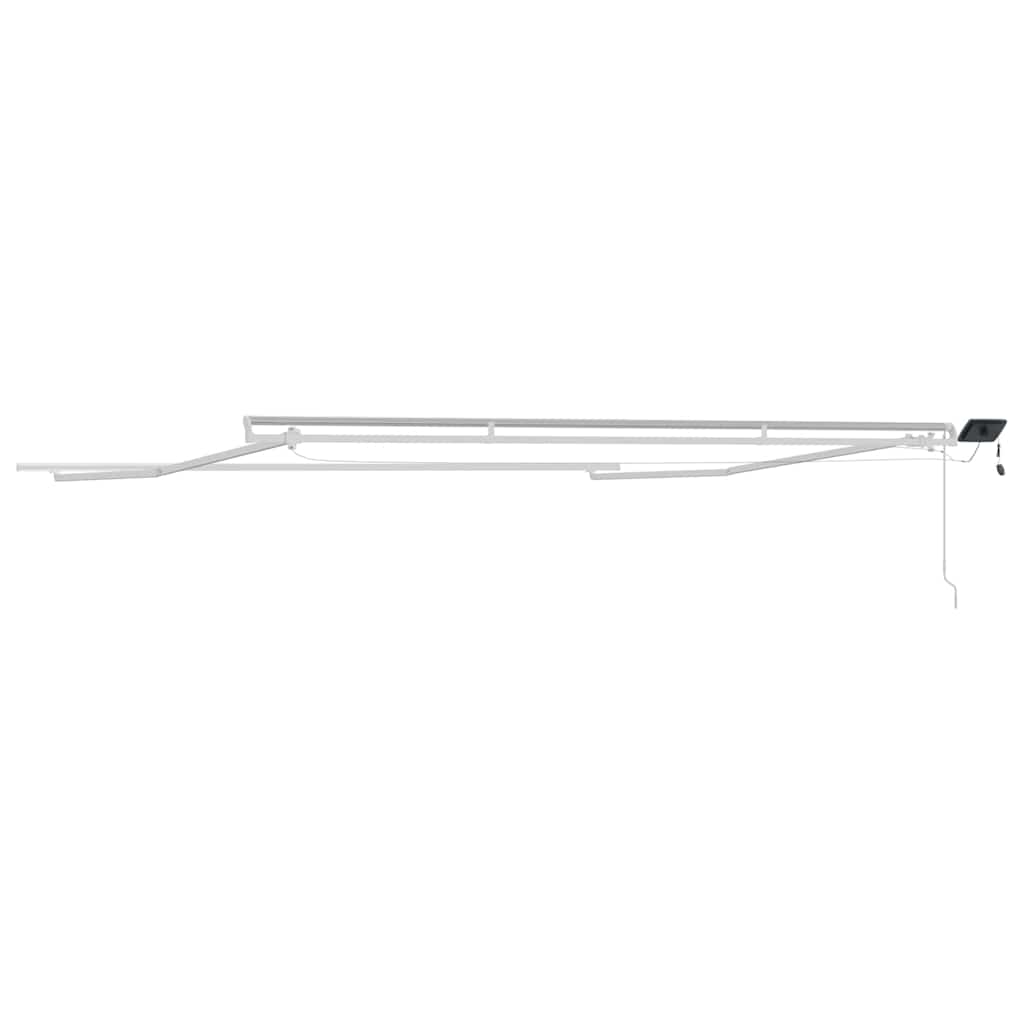 Markise mit Weiß 4 × 3,5 m Metall